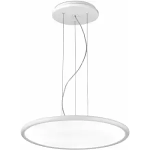 Image of Net pendant light, aluminum and polystyrene, matt white, 57 cm, variable intensity