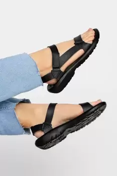 Image of Extra Wide Fit Velcro Strap Sandals
