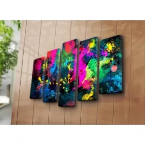 Image of 5PATK-144 Multicolor Decorative Canvas Painting (5 Pieces)
