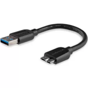 Image of Slim Micro USB 3.0 Cable - M/M - 15cm (6in)