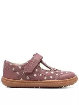 Image of Clarks Toddler Flash Mouse T-bar Shoe, Dusty Pink, Size 4 Younger