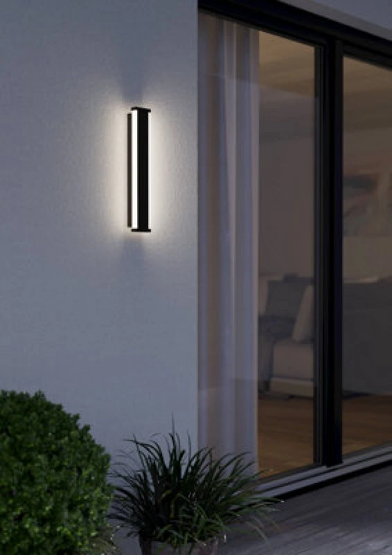 Image of EGLO Eglo NEVIANO Black LED Wall Light Black One Size Unisex 9008606261932