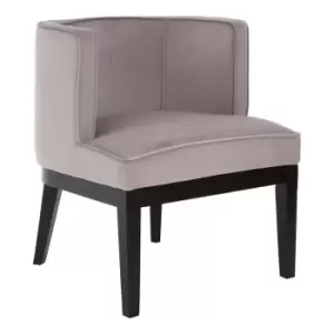 Image of Olivia's Daxi Rounded Light Grey Velvet Chair