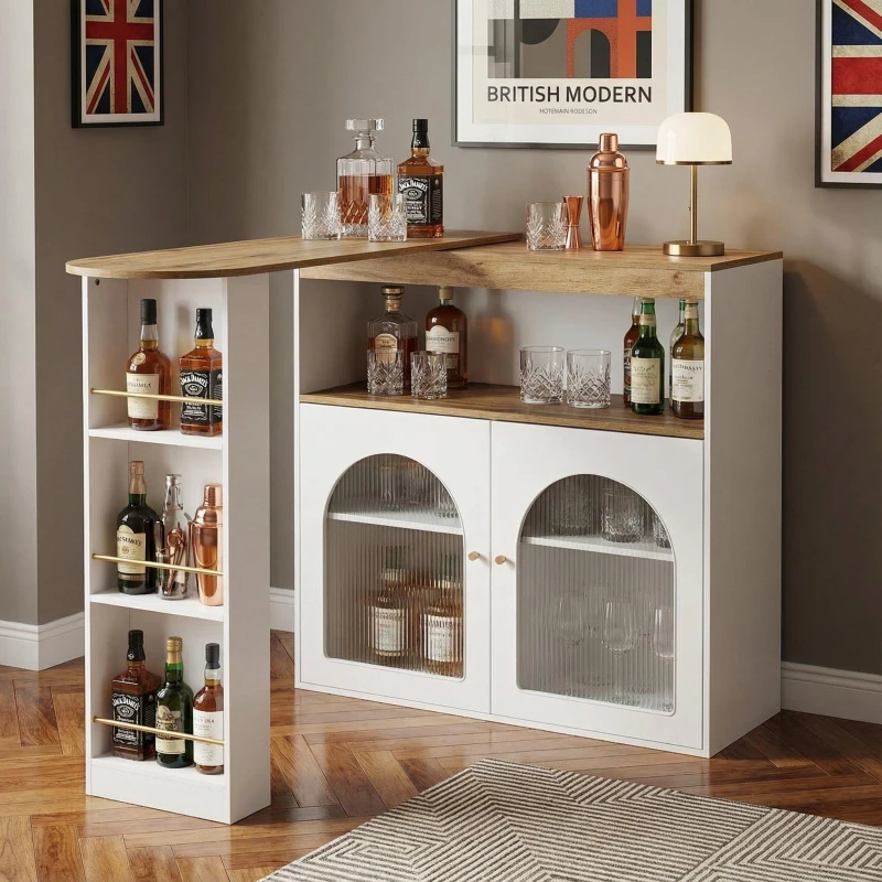 Image of Urban Meuble Utility Storage Cabinet Rustic Wood White unisex One Size