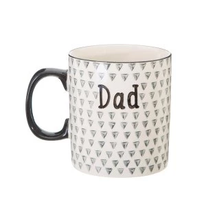 Image of Sass & Belle Dad Geometric Monochrome Mug