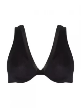 Image of DKNY Signature scribble unlined bra Black
