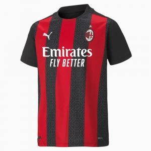 Image of PUMA AC Milan Home Replica Youth Jersey, Tango Red/Black, size Small, Clothing