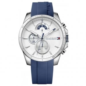 Image of Tommy Hilfiger Mens Blue Silicone Strap Watch
