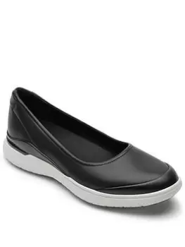 Image of Rockport Sport Cap Ballerina, Black, Size 4, Women