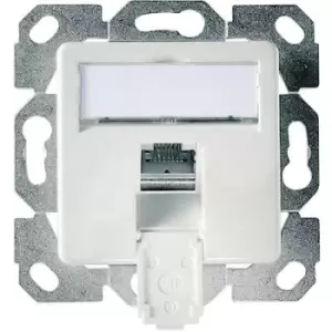 Image of Telegaertner Network outlet Flush mount Insert with main panel CAT 6 1 port Alpine white