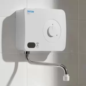 Image of Triton T30i Infrared 3kW 240V Over Sink Electric Hand Wash Water Heater Unit - White