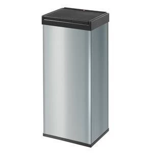 Image of Original Hailo Big Box Touch 60 Steel Coated Waste Bin 60 Litres Silver