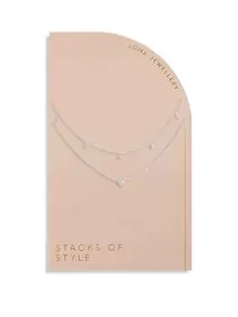 Image of Joma Jewellery Stacks Of Style Silver Moon Necklace