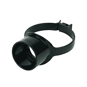 Image of FloPlast SP319B Soil Pipe Strap on Pipe Connector - Black 110mm