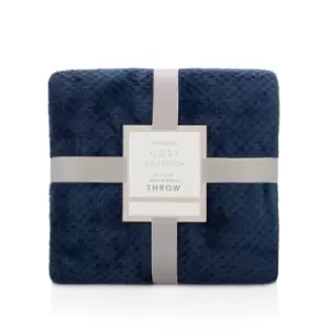 Image of Sleepdown Waffle Throw 99 - Blue