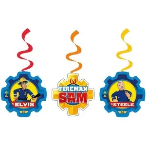 Image of Amscan Cbeebies Swirl Decoration With Fireman Sam Theme