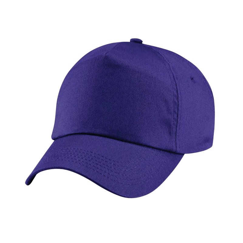Image of Beechfield Original 5 Panel Cap in Purple Purple Unisex One Size