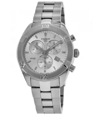 Image of Tissot PR 100 Sport Chic 38mm Chronograph Silver Dial Womens Watch T101.917.11.031.00 T101.917.11.031.00