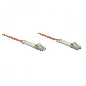Image of Intellinet Fibre Optic Patch Cable Duplex Multimode LC/LC 50/125 m OM2 10m LSZH Orange Fiber Lifetime Warranty