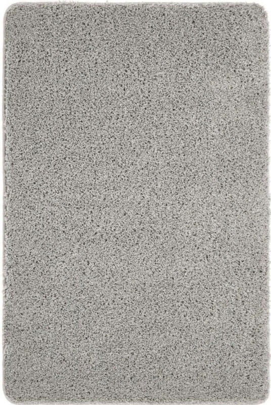 Image of THE RUGS Washable Shaggy Rug - Polypropylene 25mm Pile Non Slip Durable in Light Grey Size: 100cm diameter Light Grey Unisex 100cm diameter