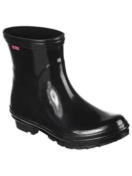 Image of Skechers Rain Check Neon Puddles Wellington Boots, Black, Size 6, Women