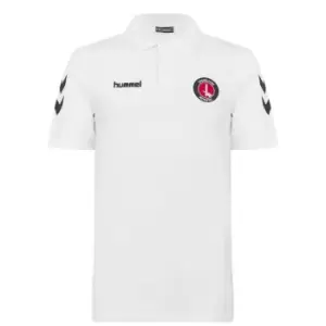 Image of Hummel Charlton Athletic Polo Shirt Mens - White