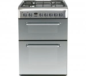 Image of Indesit KDP60SES Gas Hob Double Oven Dual Fuel Cooker