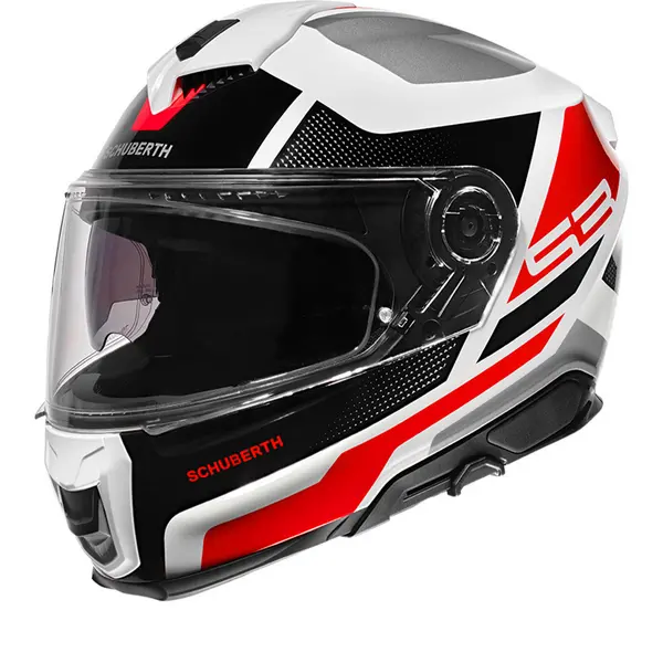 Image of Schuberth S3 Daytona White Grey Red Full Face Helmet L