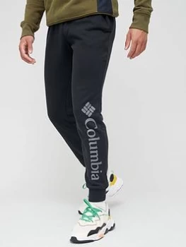 Image of Columbia CSC Logo Fleece Joggers - Black, Size L, Men