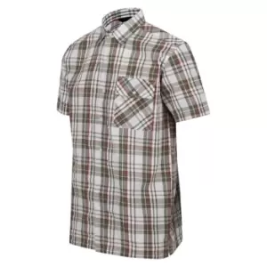 Image of Regatta Deavin Checked Short Sleeve Shirt - Fauna Check