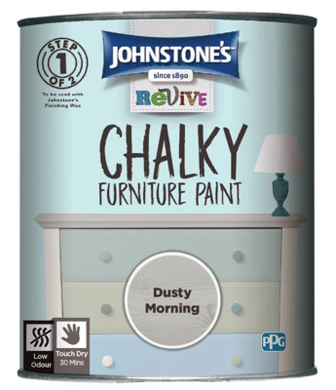Image of Johnstone's Chalky Furniture Paint Dusty Morning 750Ml