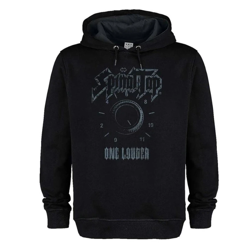 Image of Amplified Mens One Louder Spinal Tap Hoodie in Black Size: XS Black Male XS