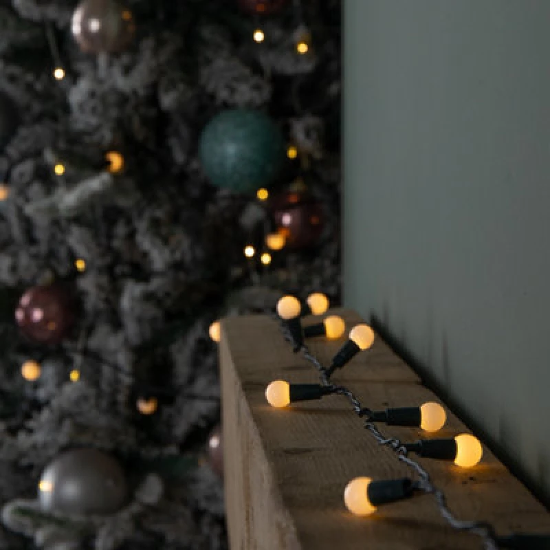 Image of Samuel Alexander 10m 100 LED Premier Multi Action Outdoor Pearl Christmas Lights Warm White White