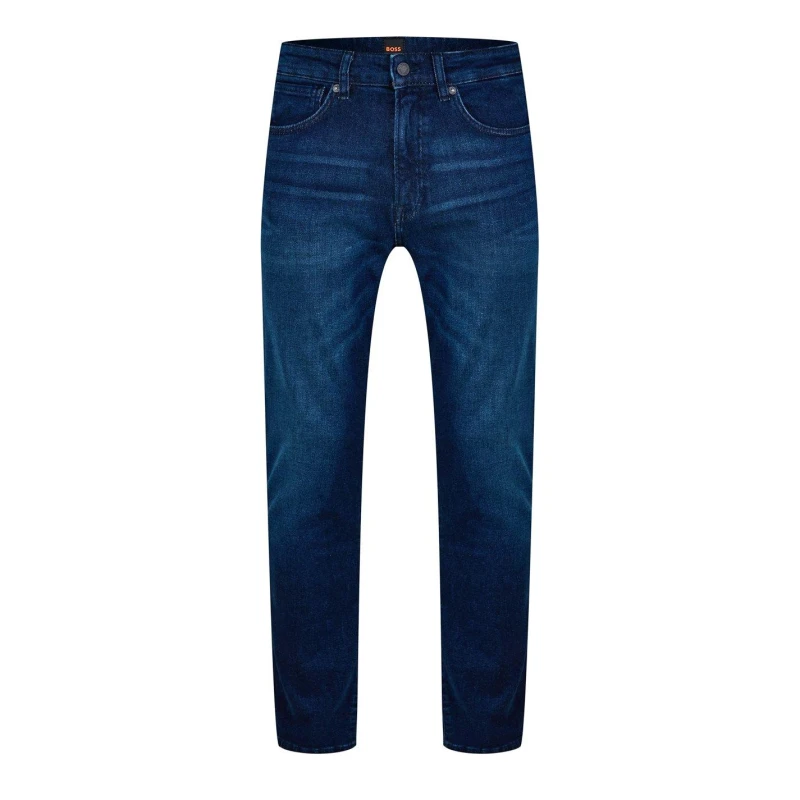 Image of Boss Maine Straight-Leg Jeans - Blue Blue 32 R
