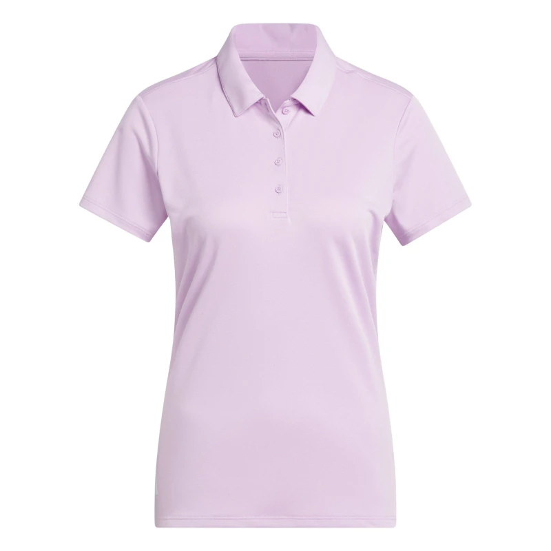 Image of adidas Short Sleeve Performance Polo Shirt Womens Clear Lilac female 8 (XS)