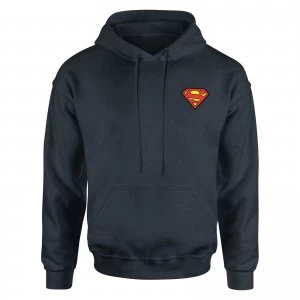 Image of DC Superman Kids Piped Hoodie - Navy - 7-8 Years