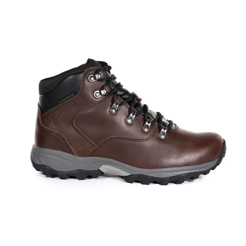 Image of Regatta Mens Bainsford Waterproof Smooth Leather Walking Boots UK Size 7 (EU 41) Peat RMF515-6V3-7