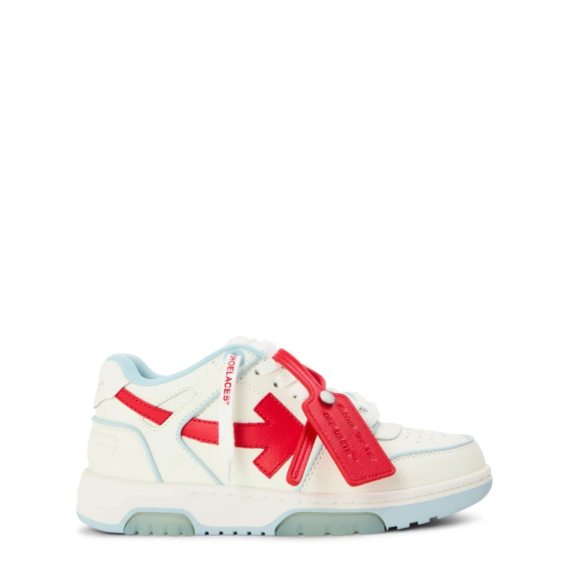 Image of Off White Womens Outofoffice Oln Low-Top Trainers Light Blue/Red female 3 (36)