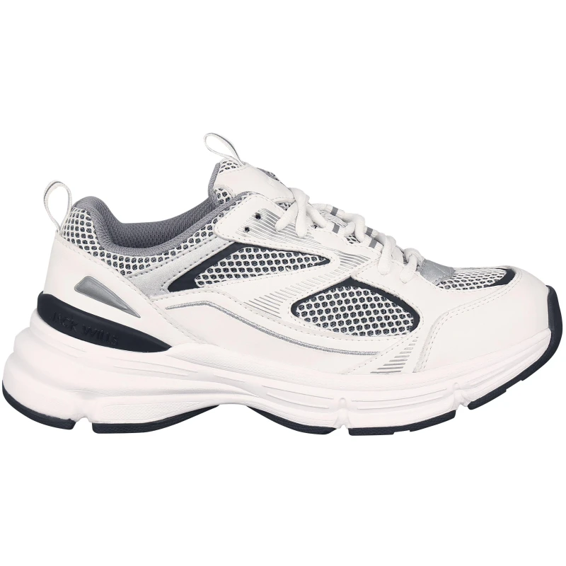 Image of Jack Wills Retro Runner Trainers - White White 4