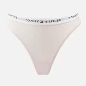 Image of Tommy Hilfiger Logo-Waistband Cotton-Blend Jersey Thong - M