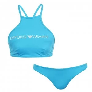 Image of Emporio Armani Halter Bikini Set Water Green Size L Women