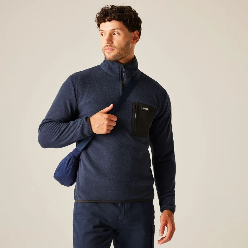 Image of Regatta Frankie Half Zip Fleece Navy Blue male M
