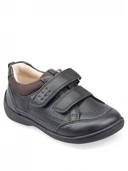 Image of Start-Rite Boys Zigzag Strap School Shoes - Black Leather
