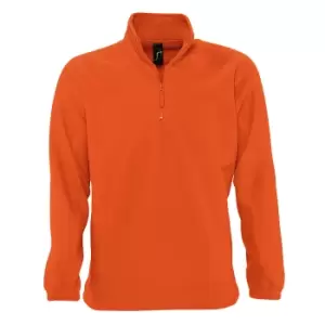 Image of SOLS Ness Unisex Zip Neck Anti-Pill Fleece Top (M) (Orange)