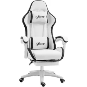 Image of Vinsetto Racing Style Gaming Chair with Reclining Function Footrest, Black - Black
