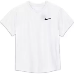Image of Nike Court Dri-FIT Victory Short-Sleeve Tennis Top Boys - White