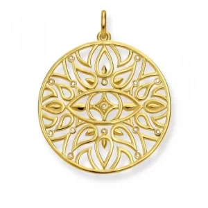 Image of THOMAS SABO Gold Plated Diamond Round Ornament Pendant D-PE0002-924-39