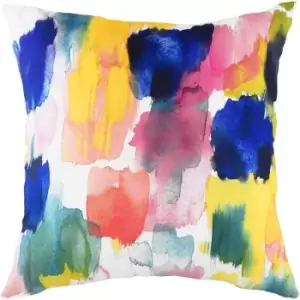 Image of Evans Lichfield Aquarelle Brush Stroke Cushion Cover (One Size) (Multicoloured) - Multicoloured