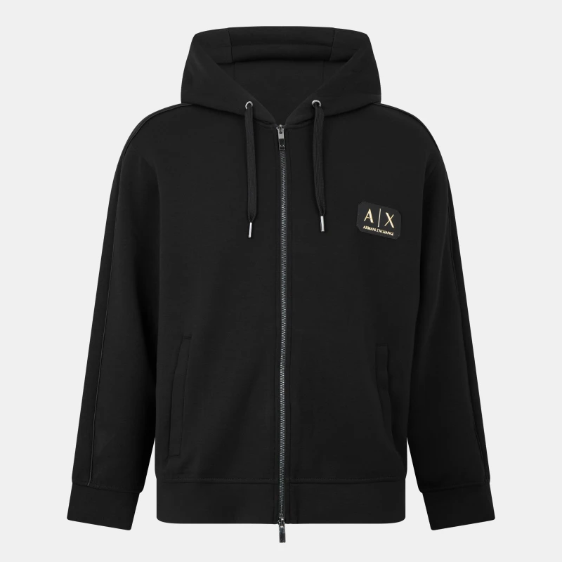 Image of Armani Exchange Mens AX Badge Full Zip Fleece Black UC001 male S