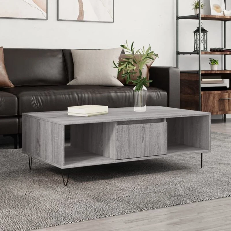 Image of VIDAXL Coffee Table Grey Sonoma 104x60x35cm Engineered Wood Vidaxl 827090